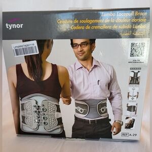 NIB Tynor Lumbo Lacepull Back Suppirt Brace, Special Size, 40 to 52" Waist